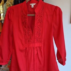 Red Banana Republic blouse for holidays! Size S